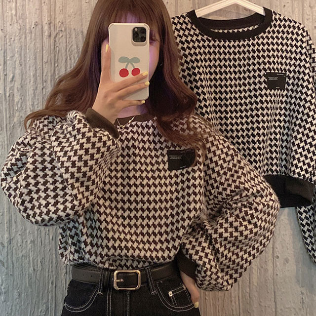 21年最新海外 すぐ届く ハウンドトゥース セーター 海外輸入 Xactfloors Com